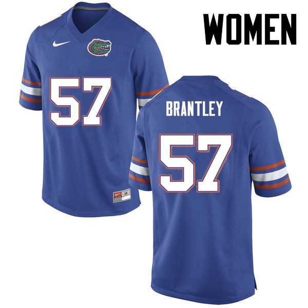 Women's NCAA Florida Gators Caleb Brantley #57 Stitched Authentic Nike Blue College Football Jersey LSU0365HT